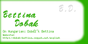 bettina dobak business card